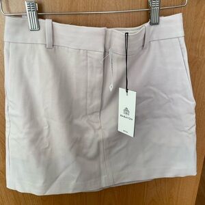 BNWT Babaton Chisel Mini Skirt- Matte Pearl size 8